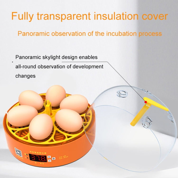 6-Eggs Small Household Experimental Children Smart Chicken Incubators, Spec: Dual-electric Automatic EU Plug - Incubators by PMC TechLife | Online Shopping South Africa | PMC TechLife