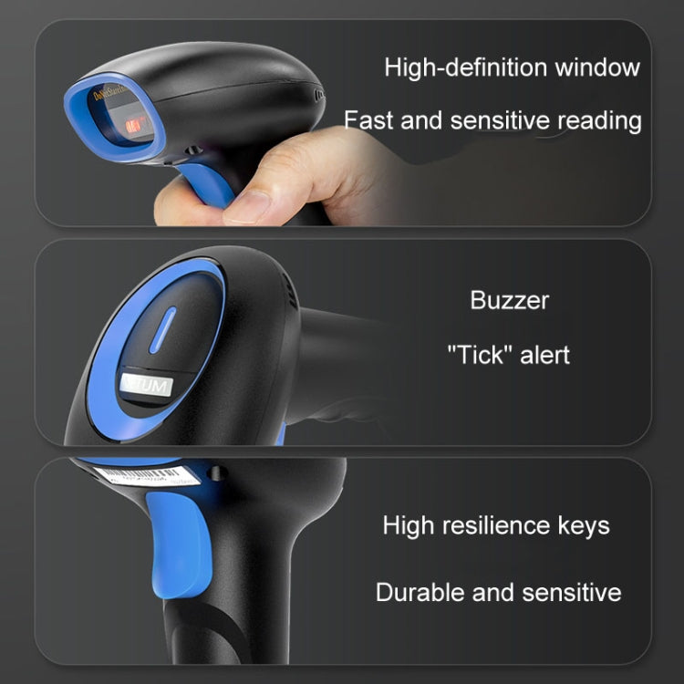 Supermarket Cashier Express Scanner Warehouse Handheld Barcode Scanning Device, Model: Wireless 2-Dimensional - Barcode Scanner by PMC TechLife | Online Shopping South Africa | PMC TechLife | Buy Now Pay Later Mobicred