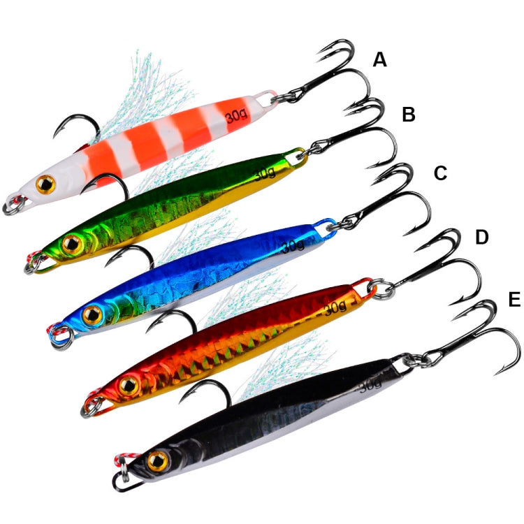 PROBEROS LF128 Long Casting Lure Iron Plate Lead Fish Freshwater Sea Fishing Warp Bass Metal Sequins Baits, Size: 7g(Color E) - Fishing Lures by PROBEROS | Online Shopping South Africa | PMC TechLife | Buy Now Pay Later Mobicred