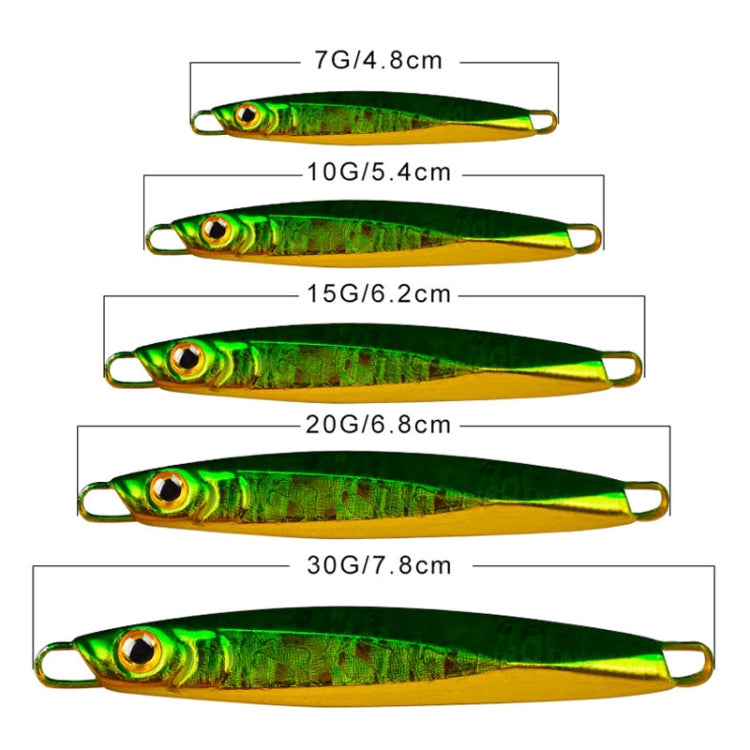 PROBEROS LF128 Long Casting Lure Iron Plate Lead Fish Freshwater Sea Fishing Warp Bass Metal Sequins Baits, Size: 30g(Color B) - Fishing Lures by PROBEROS | Online Shopping South Africa | PMC TechLife | Buy Now Pay Later Mobicred