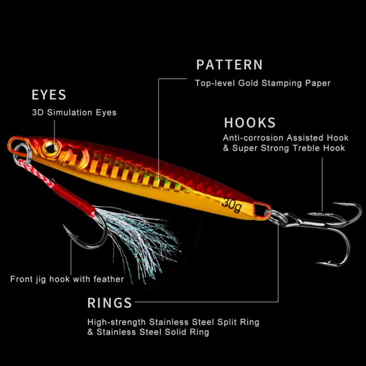 PROBEROS LF128 Long Casting Lure Iron Plate Lead Fish Freshwater Sea Fishing Warp Bass Metal Sequins Baits, Size: 7g(Color B) - Fishing Lures by PROBEROS | Online Shopping South Africa | PMC TechLife | Buy Now Pay Later Mobicred