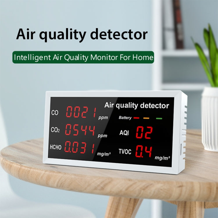 5-in-1 Indoor Home Portable Air Monitor TVOC Formaldehyde Detector(W17 White) - Air & Water Quality Tester by PMC TechLife | Online Shopping South Africa | PMC TechLife | Buy Now Pay Later Mobicred
