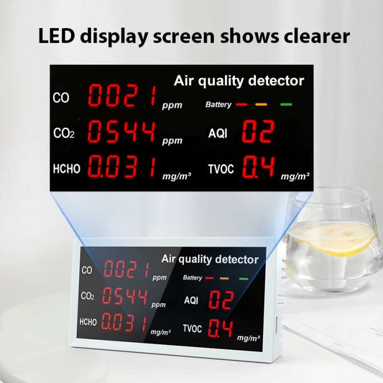5-in-1 Indoor Home Portable Air Monitor TVOC Formaldehyde Detector(W17A Light Gray) - Air & Water Quality Tester by PMC TechLife | Online Shopping South Africa | PMC TechLife | Buy Now Pay Later Mobicred
