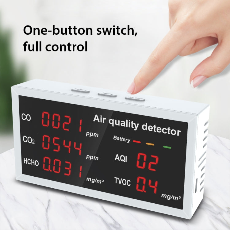 5-in-1 Indoor Home Portable Air Monitor TVOC Formaldehyde Detector(W17A Light Gray) - Air & Water Quality Tester by PMC TechLife | Online Shopping South Africa | PMC TechLife | Buy Now Pay Later Mobicred