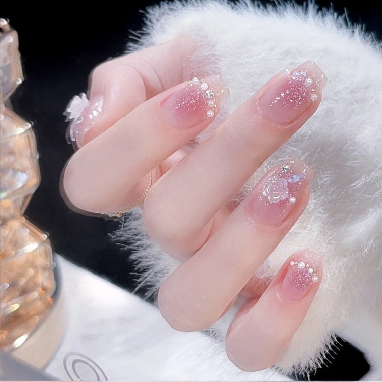 24pcs/box Handmade Nail Glitter Nail Jelly Glue Finished Patch, Color: BY1055(Wear Tool Bag) - free shipping - PMC Jewellery - Order now!