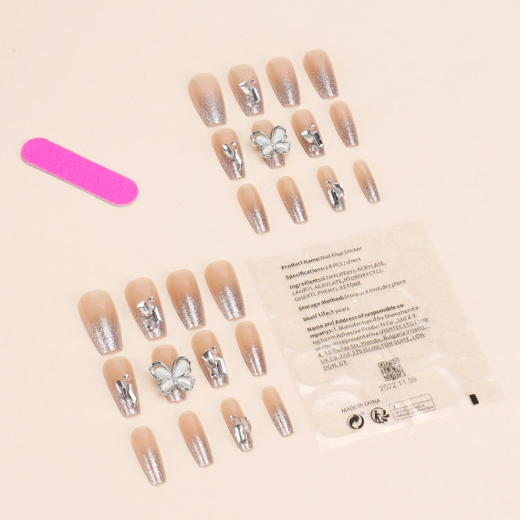 24pcs/box Handmade Nail Glitter Nail Jelly Glue Finished Patch, Color: BY1003(Wear Tool Bag) - free shipping - PMC Jewellery - Order now!