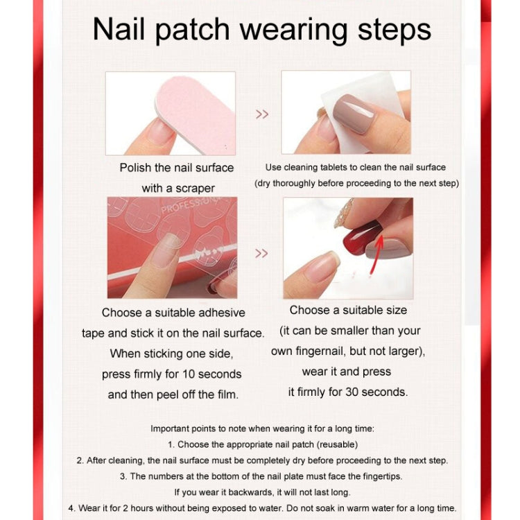 24pcs/box Handmade Nail Glitter Nail Jelly Glue Finished Patch, Color: BY95(Wear Tool Bag) - free shipping - PMC Jewellery - Order now!