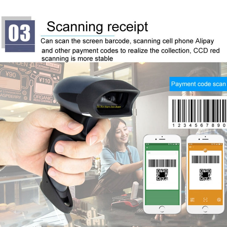 NETUM One-Dimensional Self-Sensing Code Sweeper Handheld Mobile Red Light Scanning Machine, Model: Wireless With Bracket - free shipping - PMC TechLife - Order now!