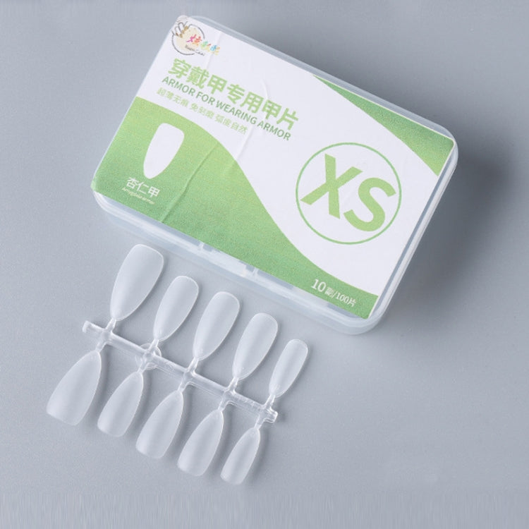 10pairs Of 100pcs/Box Frosted False Nails Artificial Tip, Shape: Almond Nail XS - free shipping - PMC Jewellery - Order now!