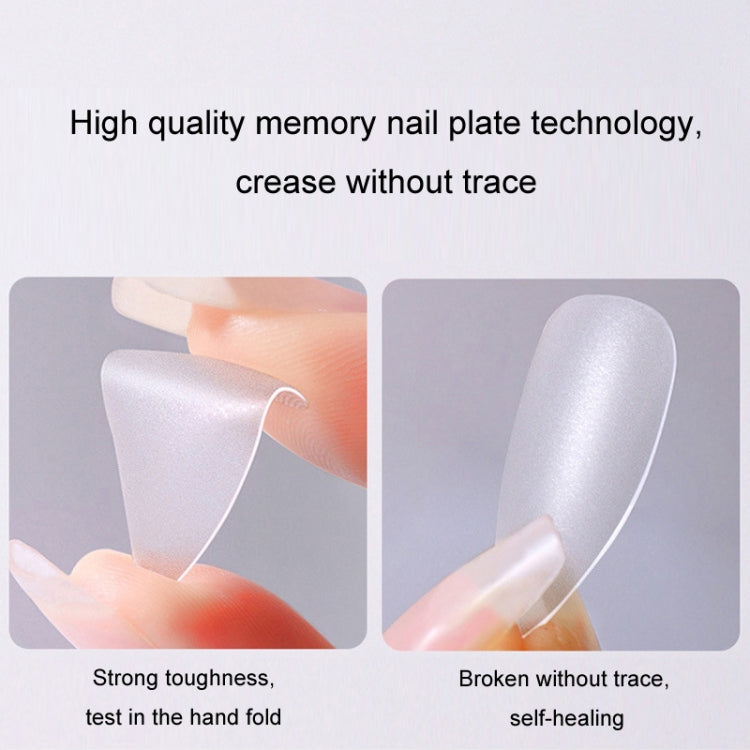 10pairs Of 100pcs/Box Frosted False Nails Artificial Tip, Shape: Short Square Circle M - free shipping - PMC Jewellery - Order now!