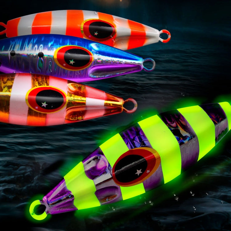 PROBEROS LF124 Deep Sea Iron Plate Lead Fish Fishing Lure Slow Sinking Rocking Luminous Boat Fishing Bait, Size: 80g(Color B) - Fishing Lures by PROBEROS | Online Shopping South Africa | PMC TechLife | Buy Now Pay Later Mobicred