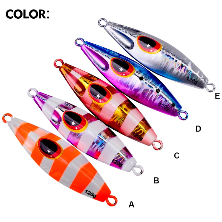 PROBEROS LF124 Deep Sea Iron Plate Lead Fish Fishing Lure Slow Sinking Rocking Luminous Boat Fishing Bait, Size: 80g(Color C) - Fishing Lures by PROBEROS | Online Shopping South Africa | PMC TechLife | Buy Now Pay Later Mobicred