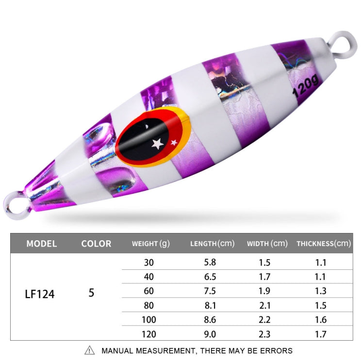 PROBEROS LF124 Deep Sea Iron Plate Lead Fish Fishing Lure Slow Sinking Rocking Luminous Boat Fishing Bait, Size: 100g(Color B) - Fishing Lures by PROBEROS | Online Shopping South Africa | PMC TechLife | Buy Now Pay Later Mobicred