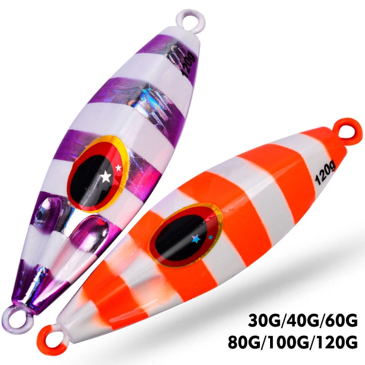 PROBEROS LF124 Deep Sea Iron Plate Lead Fish Fishing Lure Slow Sinking Rocking Luminous Boat Fishing Bait, Size: 80g(Color B) - Fishing Lures by PROBEROS | Online Shopping South Africa | PMC TechLife | Buy Now Pay Later Mobicred