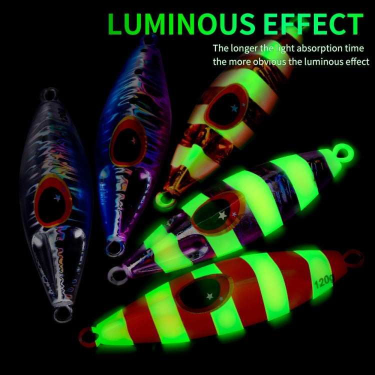 PROBEROS LF124 Deep Sea Iron Plate Lead Fish Fishing Lure Slow Sinking Rocking Luminous Boat Fishing Bait, Size: 80g(Color C) - Fishing Lures by PROBEROS | Online Shopping South Africa | PMC TechLife | Buy Now Pay Later Mobicred