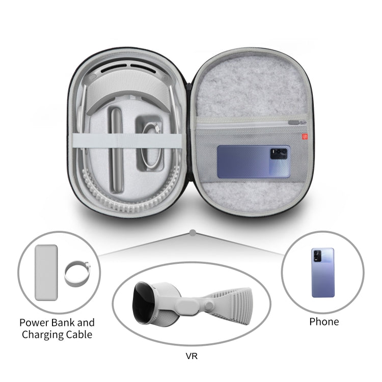 JYS-APP001 For Apple Vision Pro Headset Storage Bag VR Glasses Anti-Scrape Portable Bag, Color: Gray Linen - VR Accessories by JYS | Online Shopping South Africa | PMC TechLife | Buy Now Pay Later Mobicred