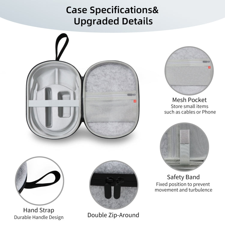 JYS-APP001 For Apple Vision Pro Headset Storage Bag VR Glasses Anti-Scrape Portable Bag, Color: Gray Felt - free shipping - PMC TechLife - Order now!