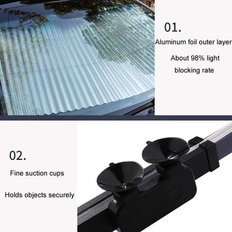 46 x 120cm Car Front Gear Auto Retractable Sunshade Household Pleated Window Covering - Sound & Heat Insulation Cotton by PMC TechLife | Online Shopping South Africa | PMC TechLife | Buy Now Pay Later Mobicred
