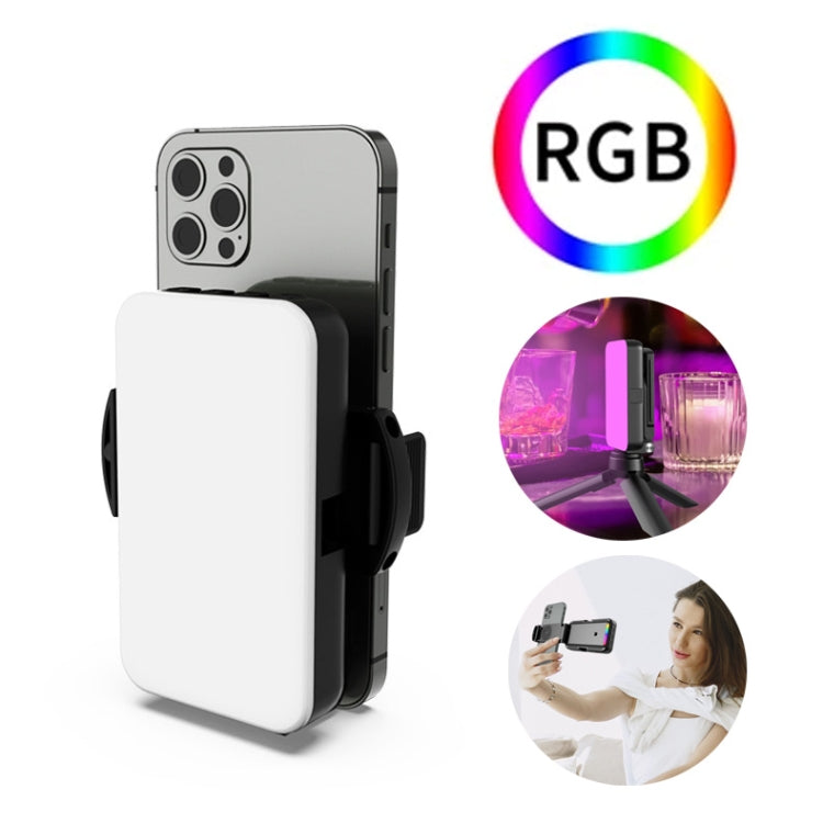 RGB Fill Light Photography Lamp With Hidden Folding Phone Clip & Cold Shoe Interface F-615 - Selfie Light by PMC TechLife | Online Shopping South Africa | PMC TechLife | Buy Now Pay Later Mobicred