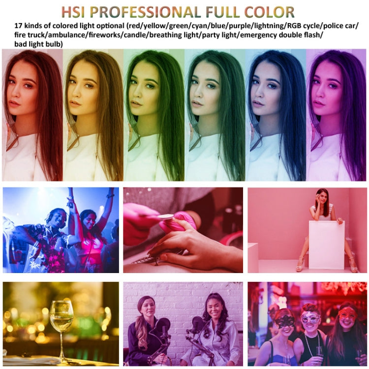 RGB Fill Light Photography Lamp With Hidden Folding Phone Clip & Cold Shoe Interface F-615 - Selfie Light by PMC TechLife | Online Shopping South Africa | PMC TechLife | Buy Now Pay Later Mobicred