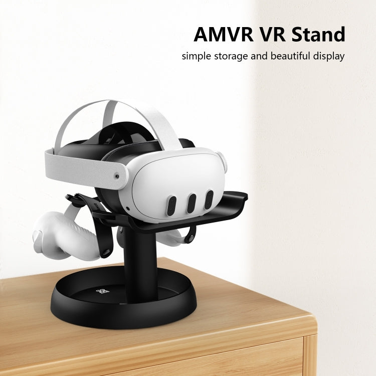 AMVR TYBP1 VR Desktop Storage Display Rack For Apple Vision Pro / Meta Quest 3 / Pico 4 / PlayStation VR 2(Black) - free shipping - PMC TechLife - Order now!