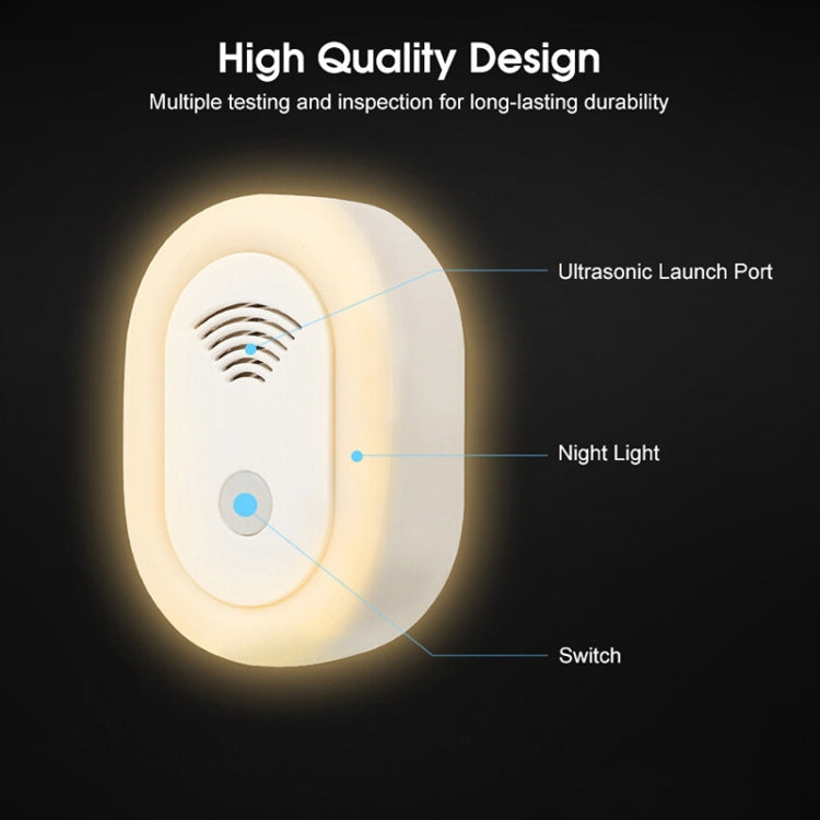 Adjustable Night Light Ultrasonic Mosquito Repeller Mini Home Electronic Mouse Repeller, Spec: AU Plug(White) - Repellents by PMC TechLife | Online Shopping South Africa | PMC TechLife | Buy Now Pay Later Mobicred