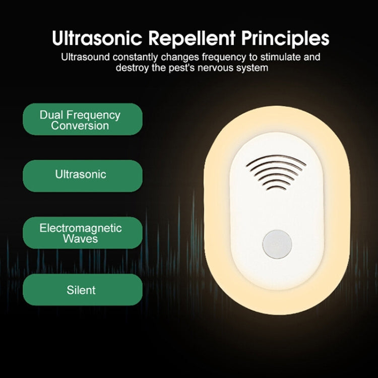 Adjustable Night Light Ultrasonic Mosquito Repeller Mini Home Electronic Mouse Repeller, Spec: UK Plug(White) - free shipping - PMC TechLife - Order now!