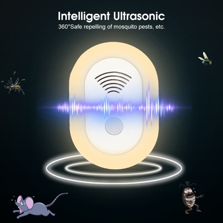 Adjustable Night Light Ultrasonic Mosquito Repeller Mini Home Electronic Mouse Repeller, Spec: EU Plug(White) - Repellents by PMC TechLife | Online Shopping South Africa | PMC TechLife | Buy Now Pay Later Mobicred