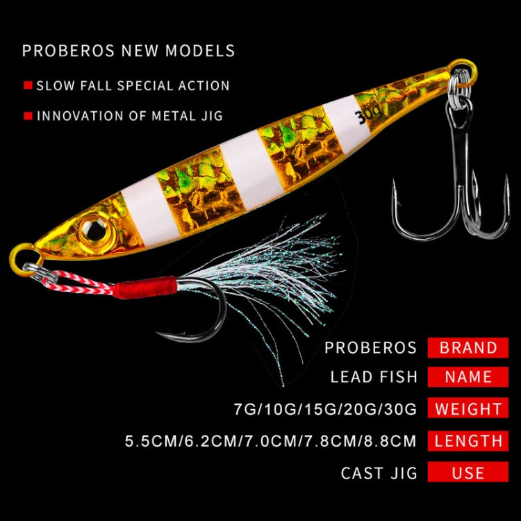 PROBEROS LF126 Long Casting Lead Fish Bait Freshwater Sea Fishing Fish Lures Sequins, Weight: 20g(Luminous Color A) - free shipping - PMC TechLife - Order now!