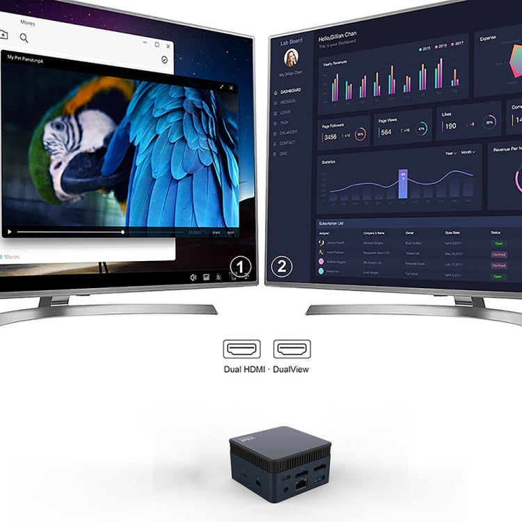 N100/DDR5 12th AlderLake-N100 Dual 4K60Hz Office And Home Mini PC, Spec: 12G+512G /UK Plug - Windows Mini PCs by PMc TechLife | Online Shopping South Africa | PMc TechLife | Buy Now Pay Later Mobicred