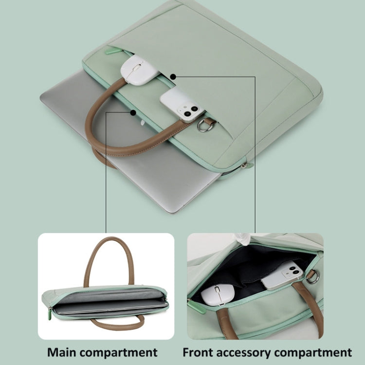 14 -14.6 Inch Oxford Cloth Laptop Bag Crossbody Carrying Case Briefcase(Gray) - free shipping - PMC Jewellery - Order now!