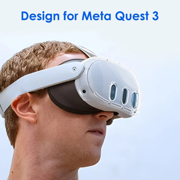 For Meta Quest 3 PC Protective Shell, Style: Single Shell (Glitter Transparent) - VR Accessories by PMC TechLife | Online Shopping South Africa | PMC TechLife | Buy Now Pay Later Mobicred