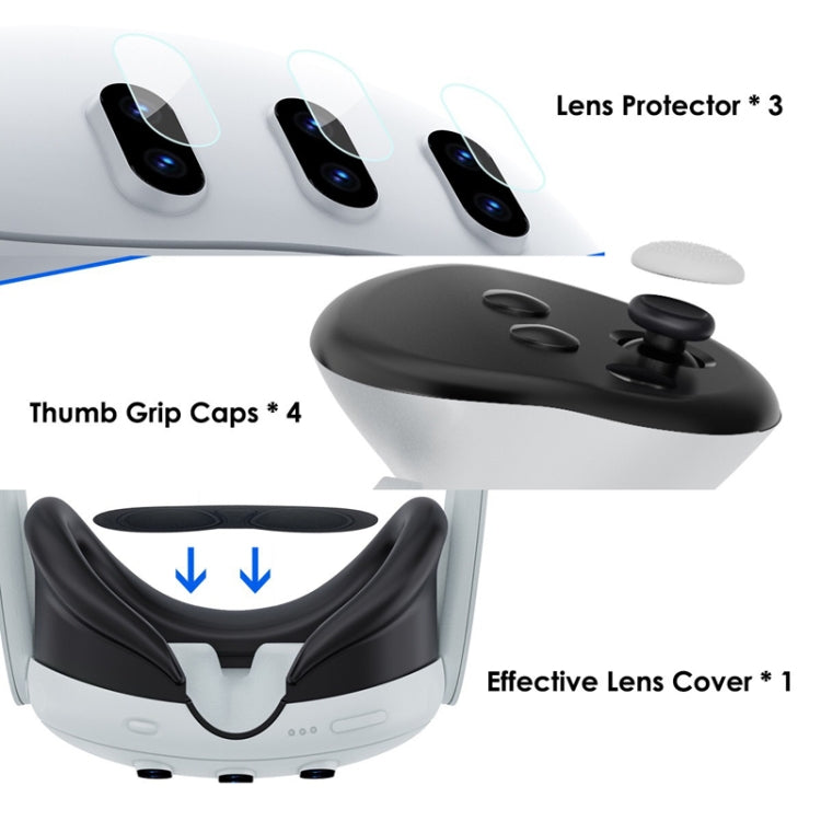 For Meta Quest 3 PC Protective Shell, Style: Single Shell (Ordinary Transparent Blue) - VR Accessories by PMC TechLife | Online Shopping South Africa | PMC TechLife | Buy Now Pay Later Mobicred