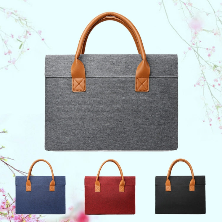 13.3 Inch Oxford Cloth Lightweight Portable Laptop Bag With PU Handle(Red) - 13.3 inch by PMC Jewellery | Online Shopping South Africa | PMC Jewellery | Buy Now Pay Later Mobicred