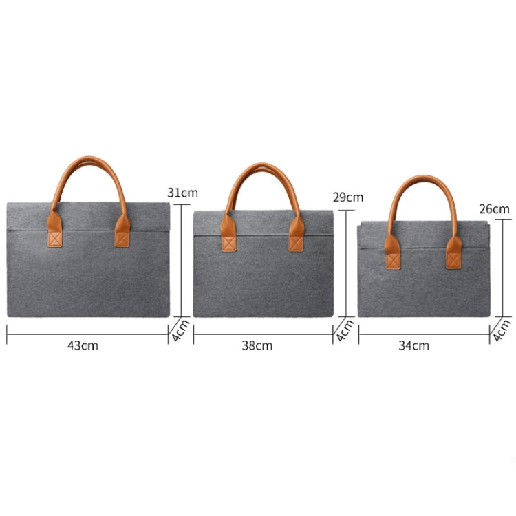 14 Inch Oxford Cloth Lightweight Portable Laptop Bag With PU Handle(Black) - 14.1 inch by PMC Jewellery | Online Shopping South Africa | PMC Jewellery | Buy Now Pay Later Mobicred