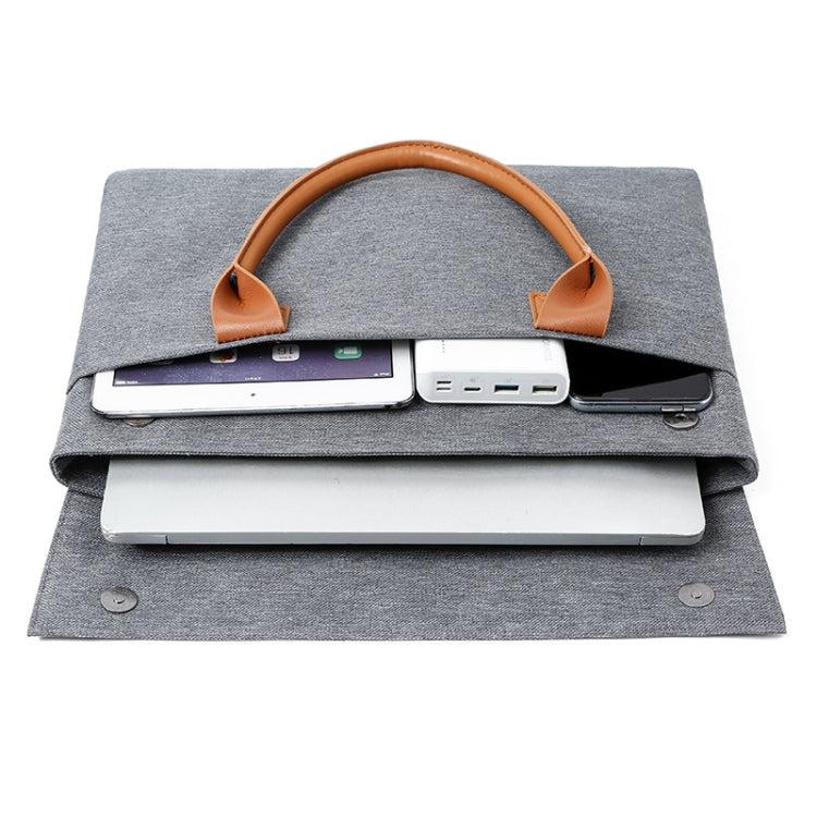 14 Inch Oxford Cloth Lightweight Portable Laptop Bag With PU Handle(Blue) - 14.1 inch by PMC Jewellery | Online Shopping South Africa | PMC Jewellery | Buy Now Pay Later Mobicred
