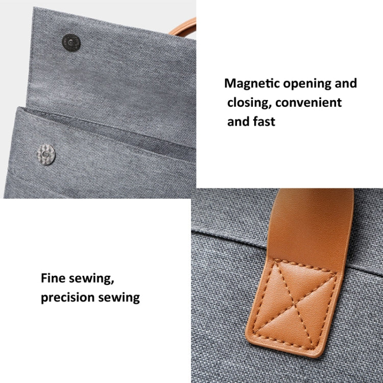 15.6 Inch Oxford Cloth Lightweight Portable Laptop Bag With PU Handle(Black) - 15.6 - 17 inch by PMC Jewellery | Online Shopping South Africa | PMC Jewellery | Buy Now Pay Later Mobicred