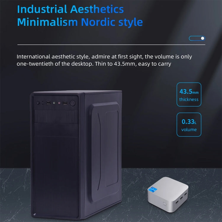 T8Plus Alder Lake-N100 4K Dual Band WIFI Bluetooth Office Game Portable Mini PC, Spec: 16G 1TB EU Plug - Windows Mini PCs by PMc TechLife | Online Shopping South Africa | PMc TechLife | Buy Now Pay Later Mobicred