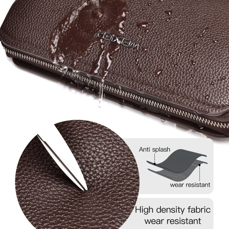 WEIXIER W125 Men Clutch Bag Password Zipper Business Phone Case(Brown) - free shipping - PMC TechLife - Order now!