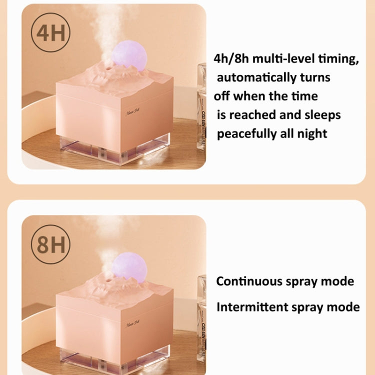 Moon Meteorite Mini Humidifier With Colorful Night Light(White) - free shipping - PMC TechLife - Order now!