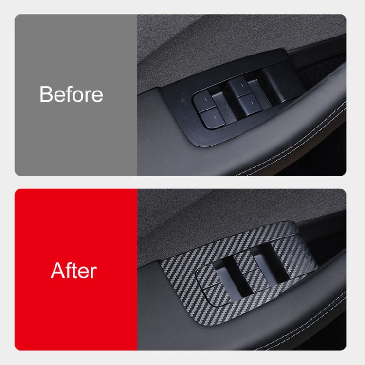 4pcs /Set For Tesla Model 3 Lift Window Button Sticker Car Interior, Style: Starry Line - Car Interior Mouldings by PMC TechLife | Online Shopping South Africa | PMC TechLife | Buy Now Pay Later Mobicred