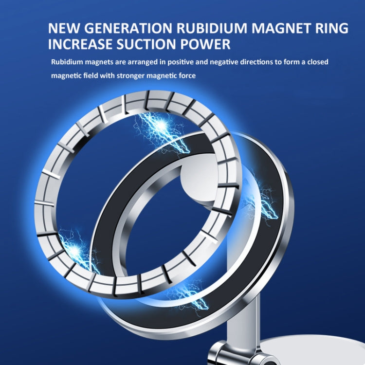 Zinc Alloy Car Screen Magnetic Mobile Phone Holder(Silver) - Car Holders by PMC TechLife | Online Shopping South Africa | PMC TechLife | Buy Now Pay Later Mobicred