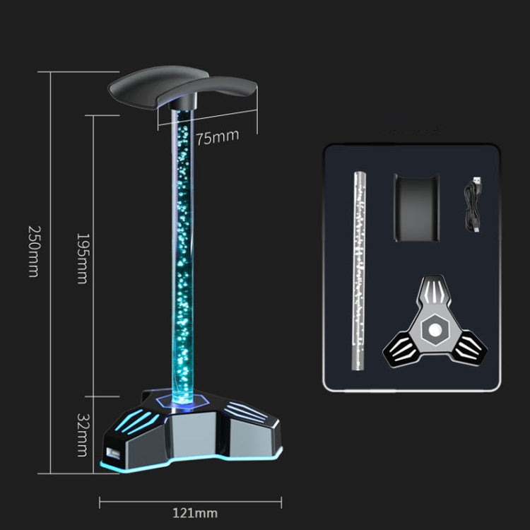 RGB Lighted Headphone Stand With Ambient Light USB Expansion Port Headphone Display Bracket, Style: Without 3.5mm Port - free shipping - PMC TechLife - Order now!