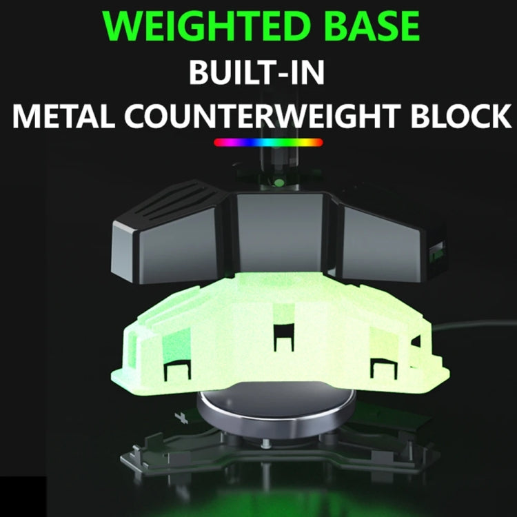 RGB Lighted Headphone Stand With Ambient Light USB Expansion Port Headphone Display Bracket, Style: Without 3.5mm Port - free shipping - PMC TechLife - Order now!