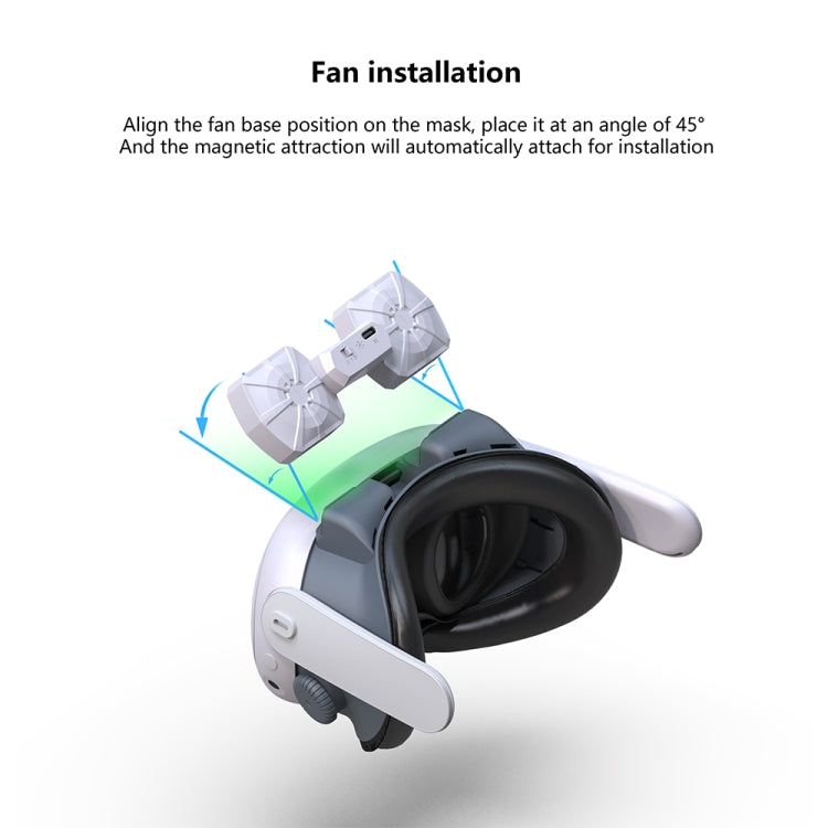 For Meta Quest 3 Air Circulation Heat Dissipation Replacement Mask With Fan Anti-Fogging VR Mask Accessories - VR Accessories by PMC TechLife | Online Shopping South Africa | PMC TechLife | Buy Now Pay Later Mobicred