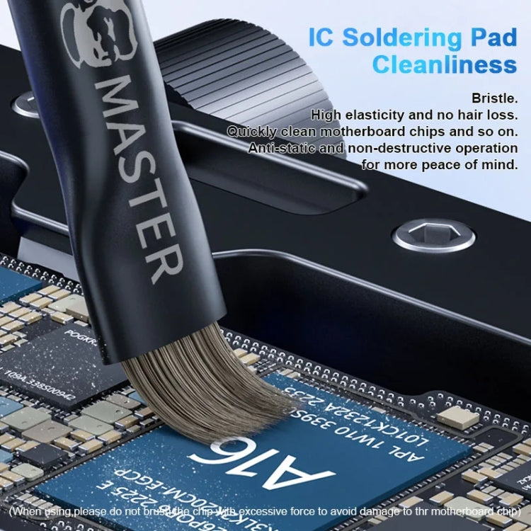 MECHANIC Cell Phone Motherboard Chip Degumming Brush PCB De-Tin Cleaning Cylinder Long Handle Brush, Style: Steel Wire - free shipping - PMC TechLife - Order now!