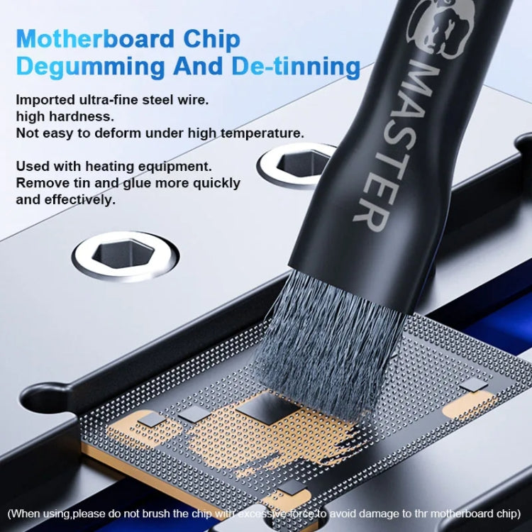 MECHANIC Cell Phone Motherboard Chip Degumming Brush PCB De-Tin Cleaning Cylinder Long Handle Brush, Style: Steel Wire - free shipping - PMC TechLife - Order now!