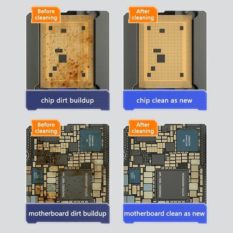 MECHANIC Cell Phone Motherboard Chip Degumming Brush PCB De-Tin Cleaning Cylinder Long Handle Brush, Style: Sideburns - Brushes by MECHANIC | Online Shopping South Africa | PMC TechLife | Buy Now Pay Later Mobicred