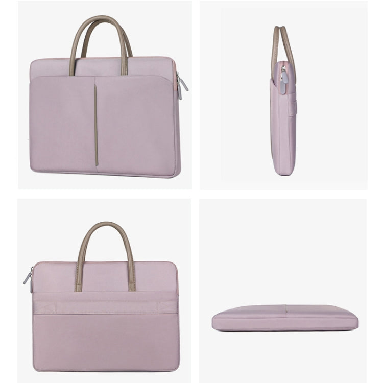 13 -13.3 Inch Oxford Cloth Laptop Bag Mens Womens Briefcase with PU Handle(Dark Black) - 13.3 inch by PMC Jewellery | Online Shopping South Africa | PMC Jewellery | Buy Now Pay Later Mobicred