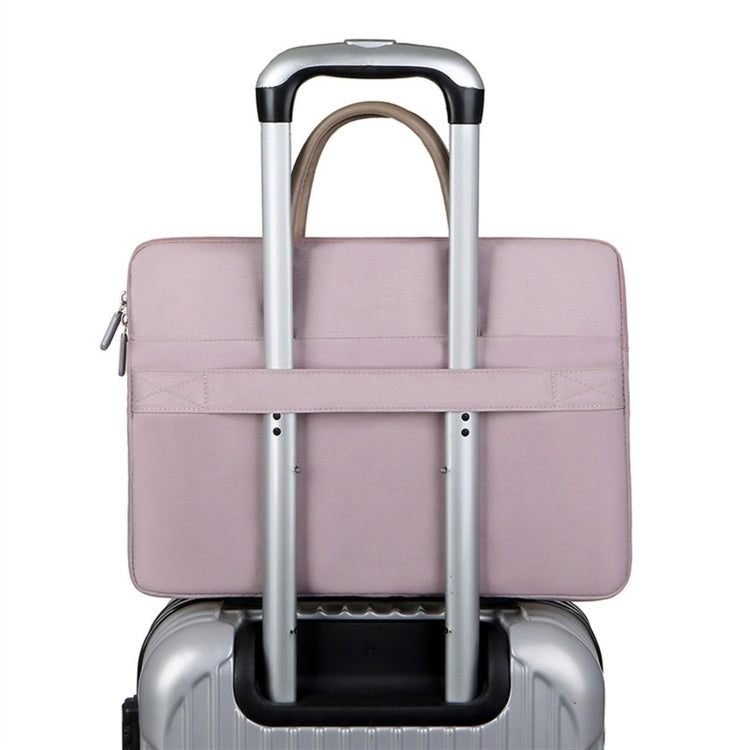 13 -13.3 Inch Oxford Cloth Laptop Bag Mens Womens Briefcase with PU Handle(Dark Black) - 13.3 inch by PMC Jewellery | Online Shopping South Africa | PMC Jewellery | Buy Now Pay Later Mobicred